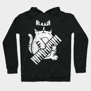 Cat Piano Keyboard Player Hoodie